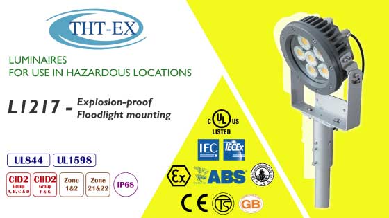 UL844 Explosion proof LED Lighting with Floodlight Mounting Bracket