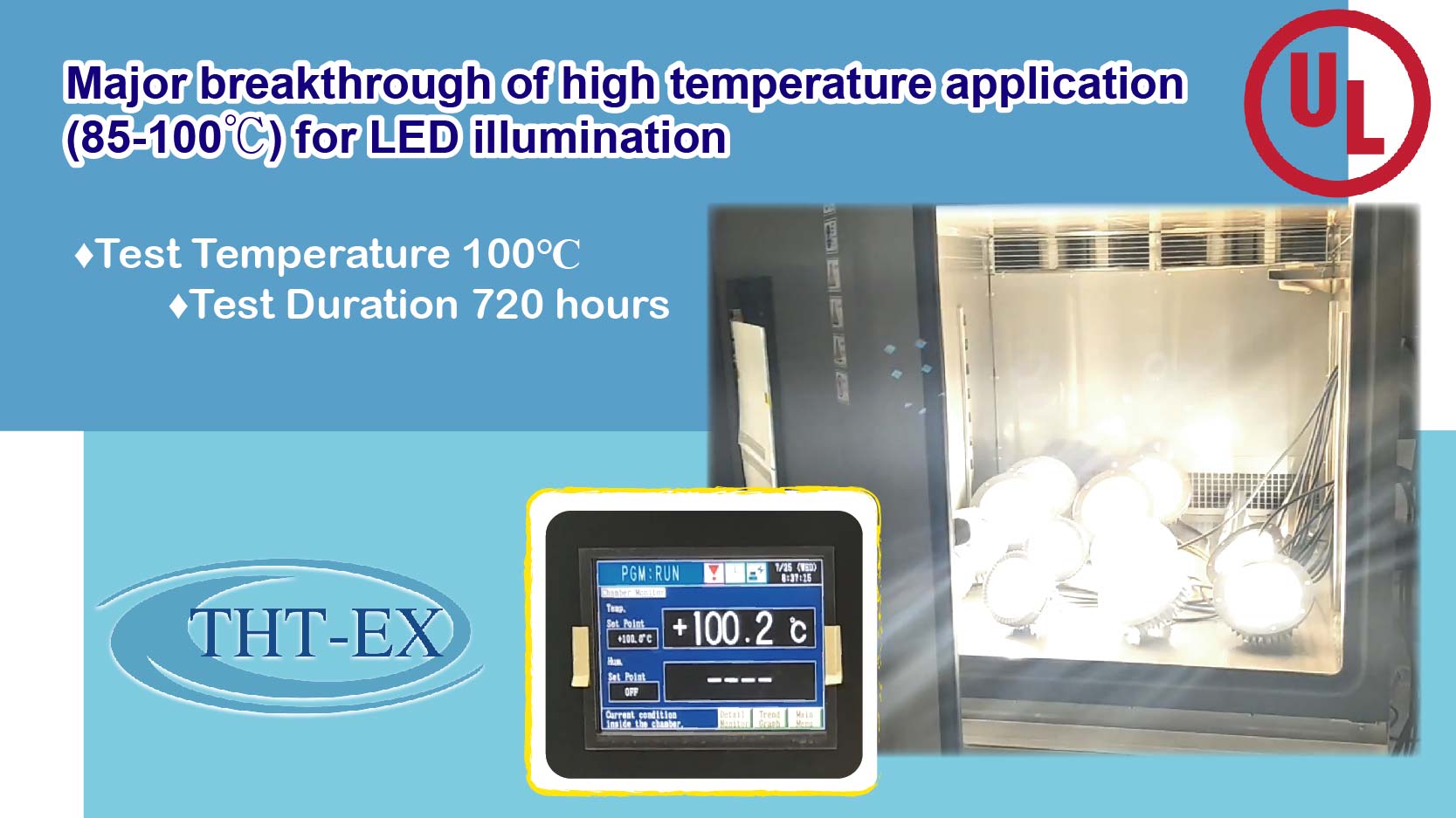 UL high temperature test, LED Lighting of heat resistant 100℃.