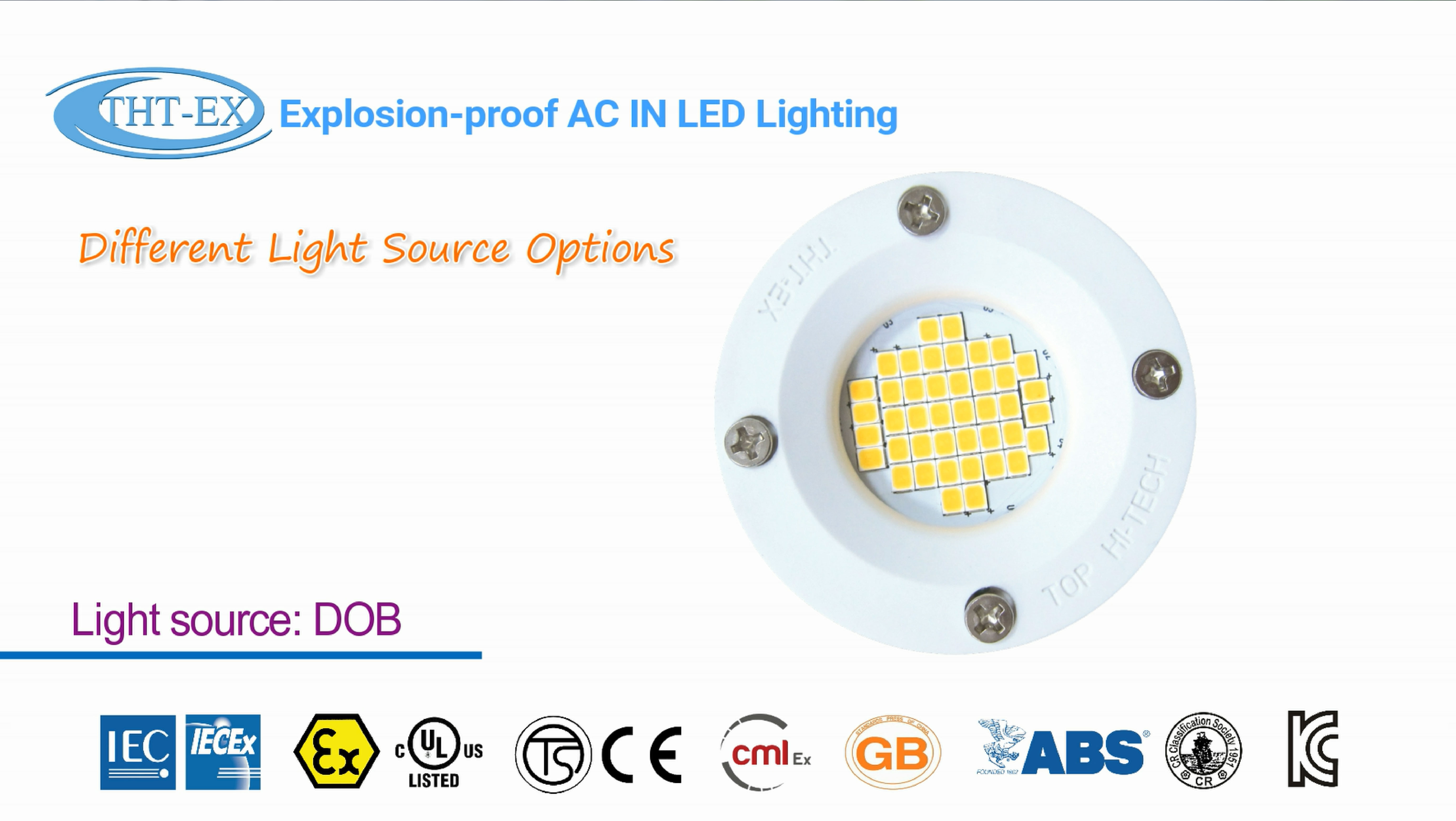 Different light source (COB DOB SMD) and retrofit mounting adaptor option