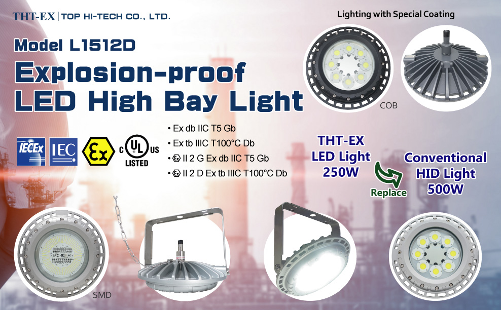 Economical & High Power Explosion-proof LED High Bay Light Model L1512D_THT-EX