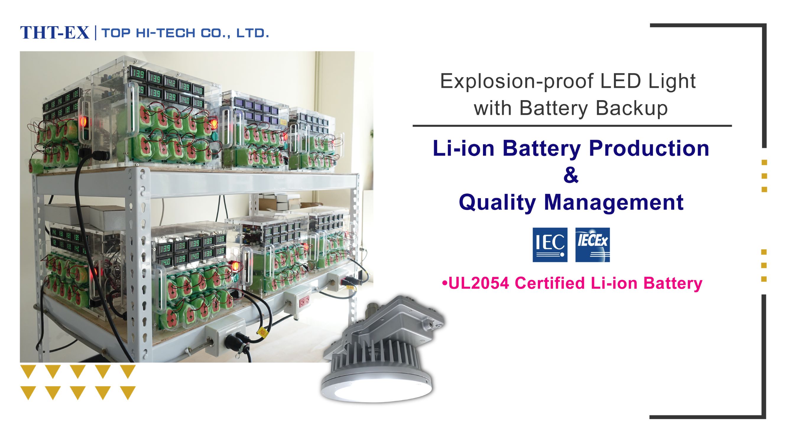 Hazardous Location LED Lighting's Battery Production & Quality Inspection Records