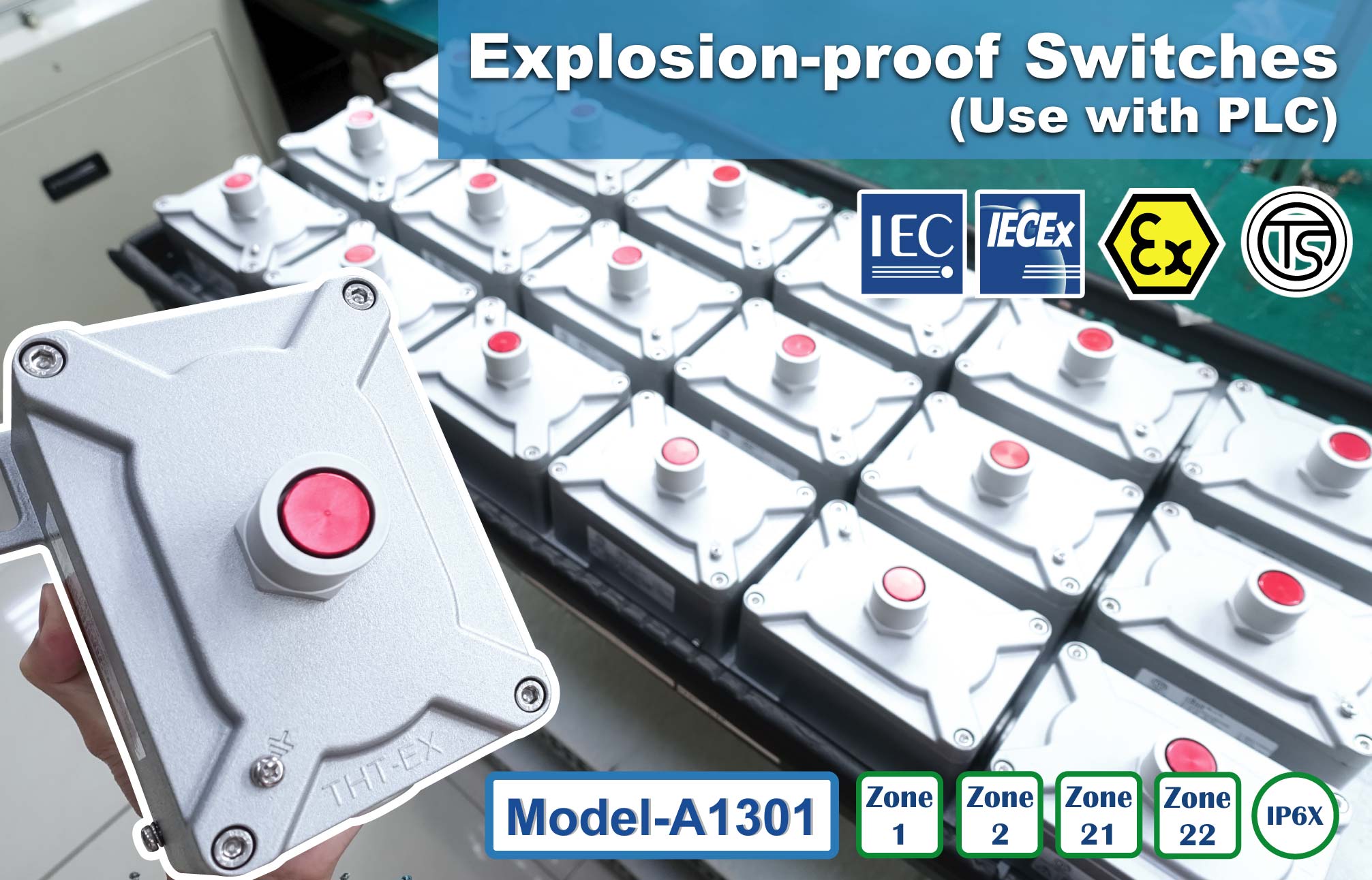 Explosion-proof Switch A1301: Safe & Durable Housing with Automatic Power-off Protection!