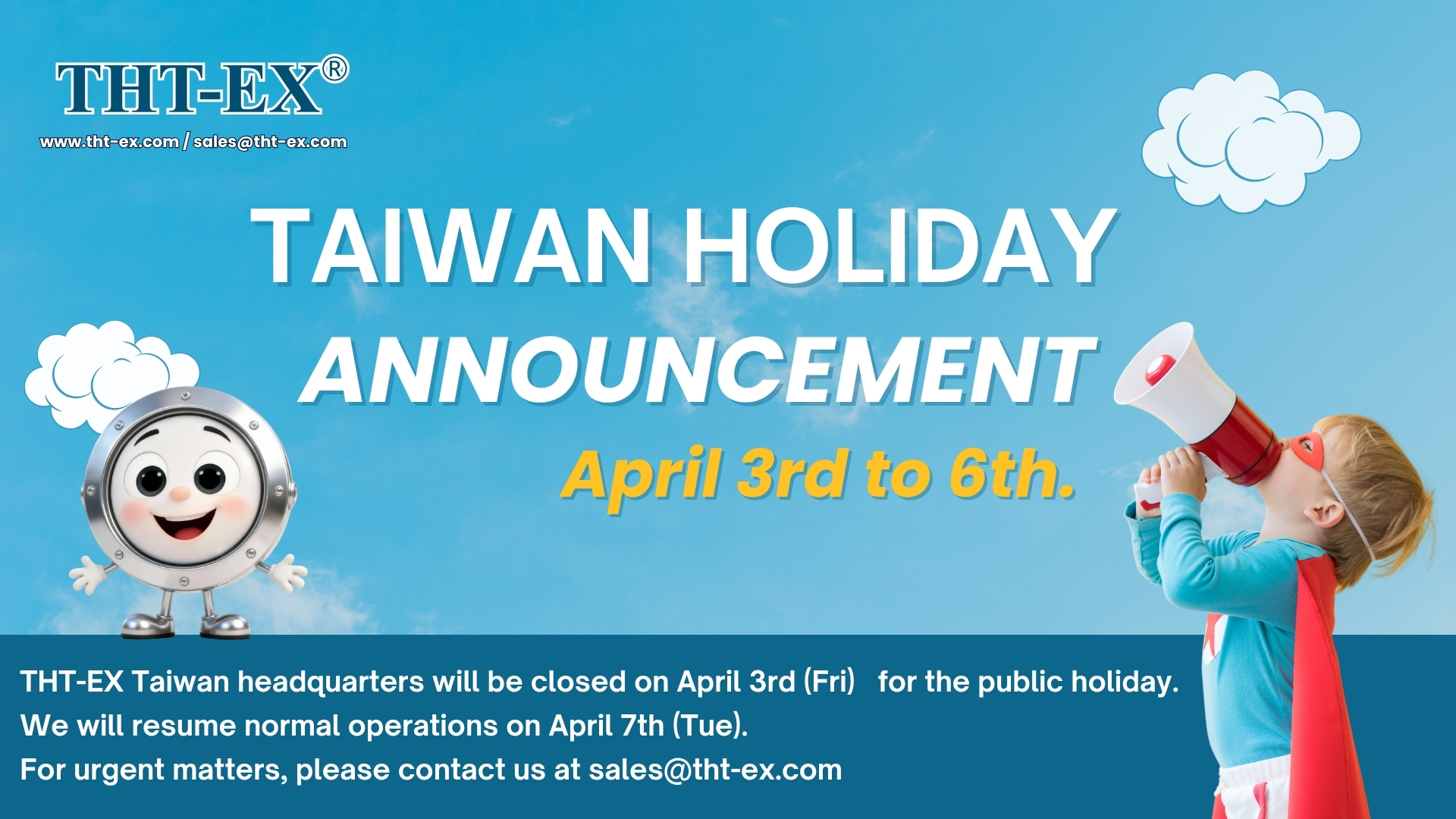 Holiday Announcement