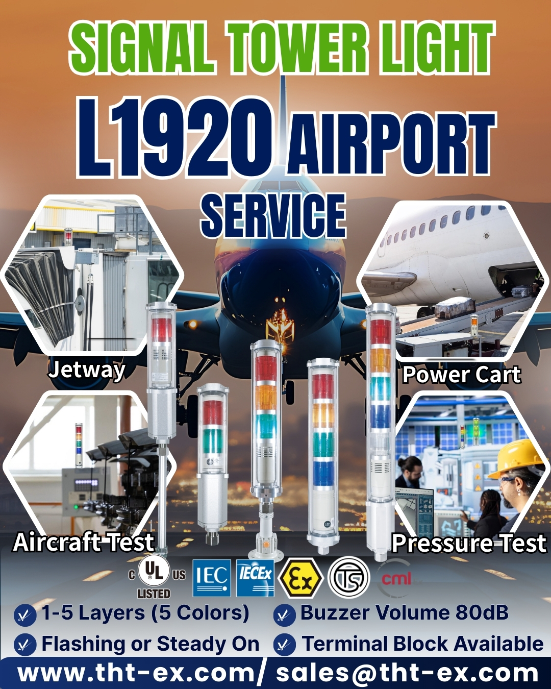 THT-EX L1920 Explosion-Proof Tower Light | Aviation to Hazard Zones — Brighter, Louder, Safer THT-EX L1920 Explosion-Proof Tower Light | Aviation to Hazard Zones — Brighter, Louder, Safer