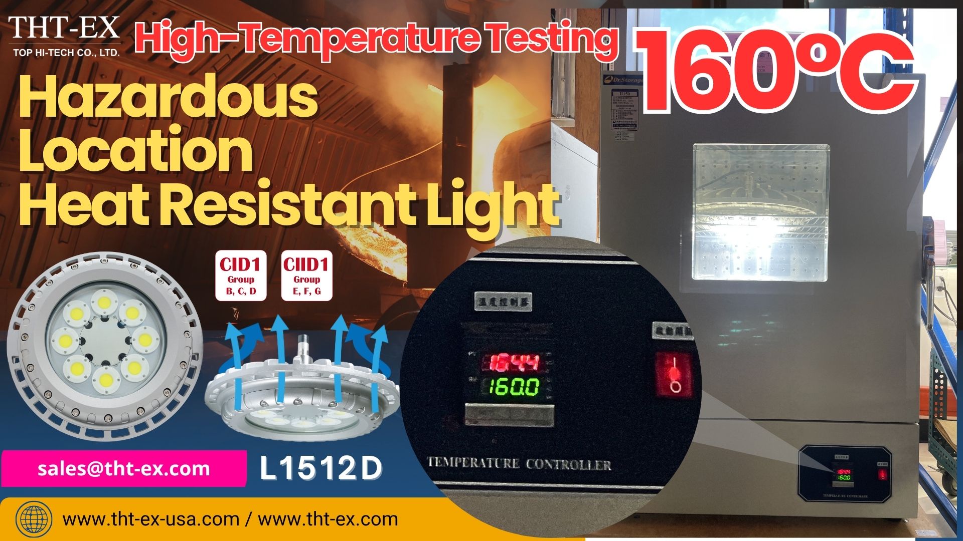 THT-EX L1512D Explosion-Proof LED|The World’s Only UL-Certified High-Temperature Light —Up to 150°C! THT-EX L1512D Explosion-Proof LED|The World’s Only UL-Certified High-Temperature Light —Up to 150°C!