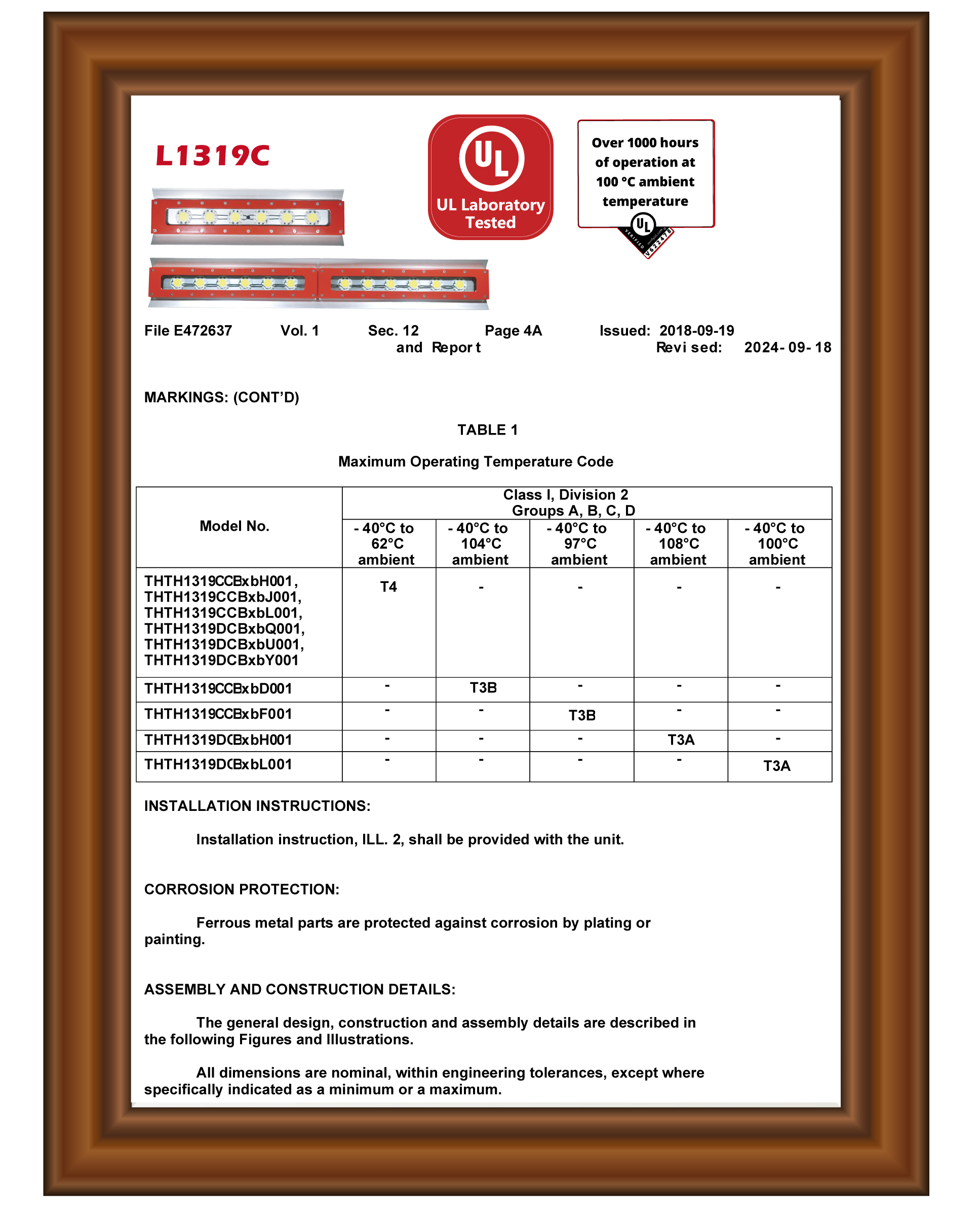 UL Certified 100°C Explosion-Proof LED | High-Temperature Lighting by THT-EX