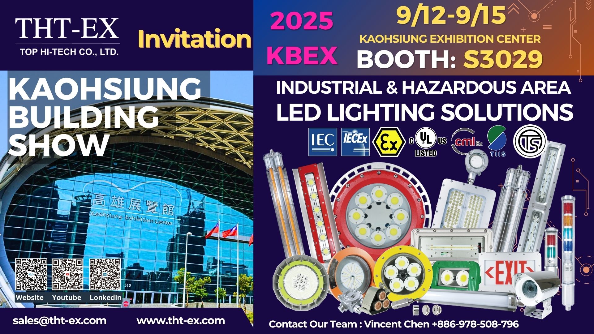 THT-EX at Kaohsiung International Building Show Exhibition on September 12