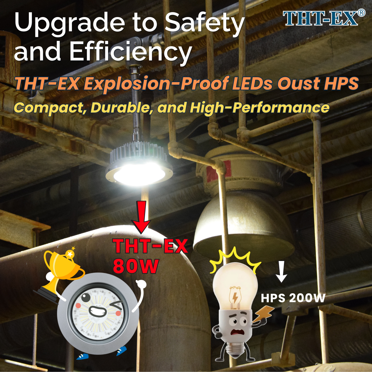 Upgrade Hazardous Area Lighting — Replace HPS with THT-EX LEDs
