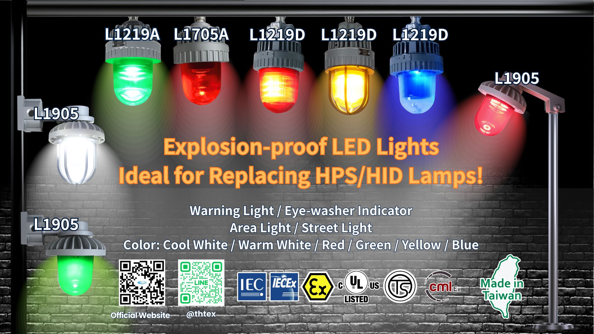 In hazardous environments, warning lights are a vital part of safety communication.