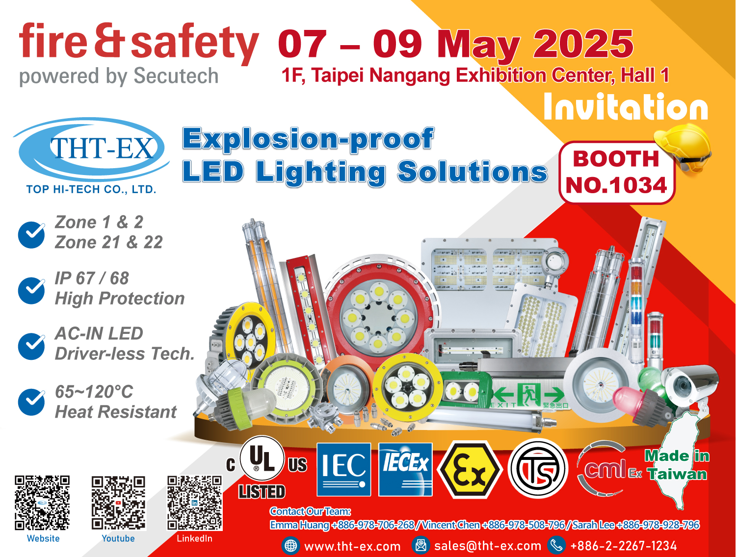 THT-EX at Secutech Taipei 2025 Fire & Disaster-Resistant Lighting Solutions